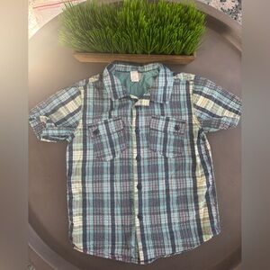 Tea Collection Size 6 Boys Short Sleeve Button Down Shirt